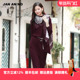 JAN 女J860145MS 优雅酒红色高领宽松毛衫 NO简爱诺秋冬新款