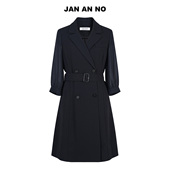 新款 JAN J2510146LQ 简爱诺通勤气质收腰西装 领连衣裙春季