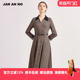 NO简爱诺新款 JAN 复古格纹蕾丝方领高腰散摆连衣裙J2070085LQ