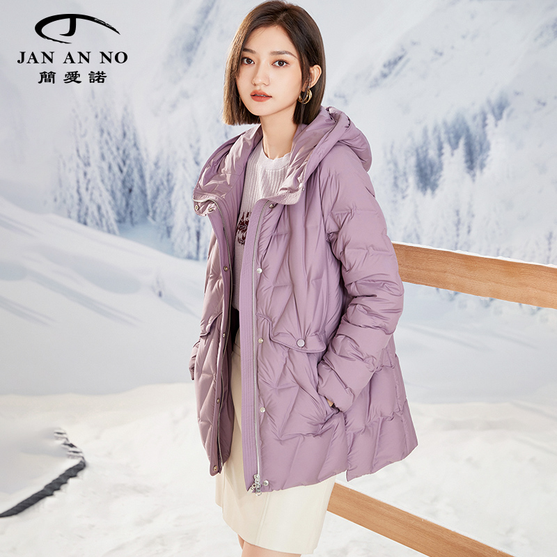 简爱诺短款连帽羽绒服