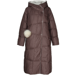 简爱诺专柜冬季充200克以上白鹅绒加厚过膝长款羽绒服J2160156YR