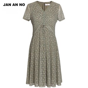 JAN AN NO 简爱诺商场专柜款柔软印花收腰连衣裙女士夏J2220031LQ