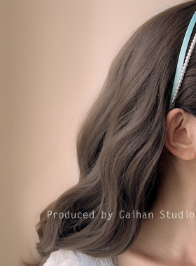 小淑女~复古蓝绿色双层仿珍珠细发箍女高级感优雅头箍发卡发捆