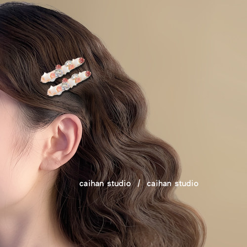 橘色幻海~粉色五角星发夹