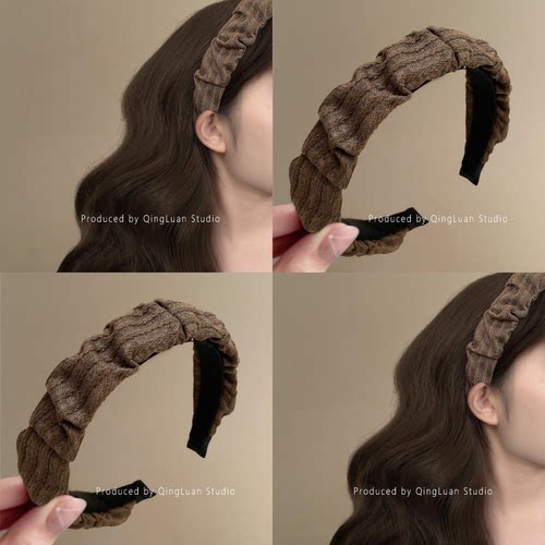 咖啡旅人~复古高级感发箍新款