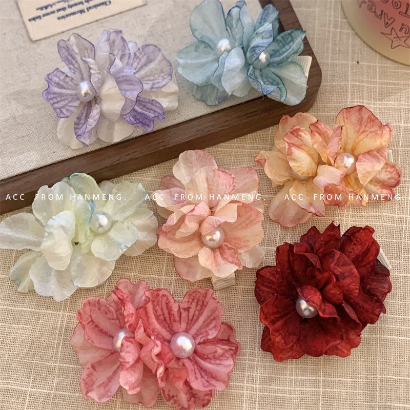 束束茉莉~珍珠花朵发夹