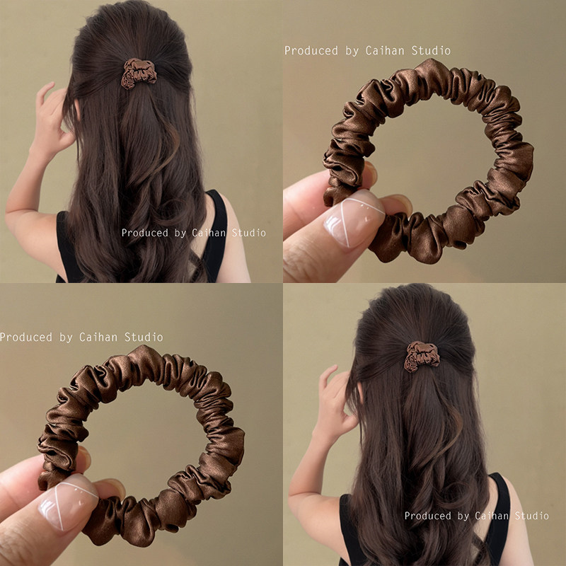 咖啡小调！19姆米真丝小肠圈！高级感扎头发绳女丸子头绳旅行发圈,户外/登山/野营/旅行用品,旅行发卡,淘宝优惠券,粉丝福利购,淘宝优惠卷