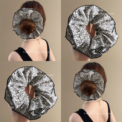 洛岛白铃~复古文艺小碎花发圈