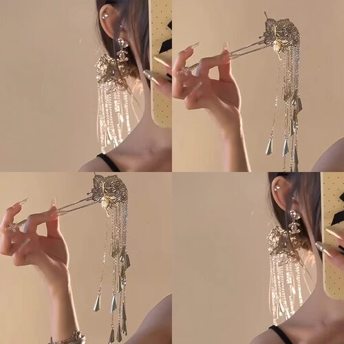 苗疆少女~仙气蝴蝶流苏发簪