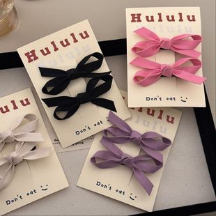 奶油色系！彩色蝴蝶结发夹！甜美少女蝴蝶结刘海碎发夹时尚发饰品