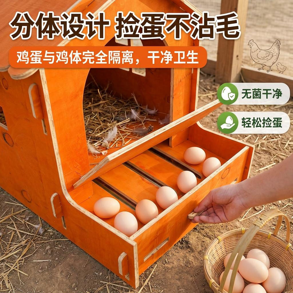 鸡鸭狗猫窝木制窝鸡笼宠物窝榫卯图片