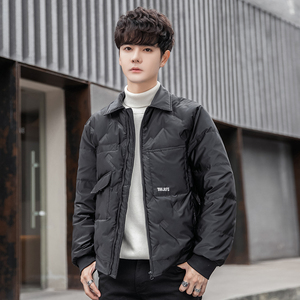 23年冬季翻领羽绒服男 标80绒韩版百搭外套YR2172-P188图片