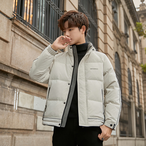 23年冬季拼色羽绒服男 标90绒韩版立领外套YR113-P255 控368图片