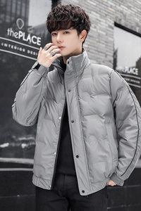 23年冬季拼色羽绒服男 标80绒韩版百搭立领外套YR2171-P188图片