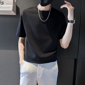 24夏季短袖T恤男士 韩版潮流精神小伙纯色打底衫LTX67001-P33图片