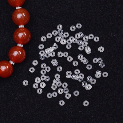 隔片垫透明硅胶黑色手链串珠配件