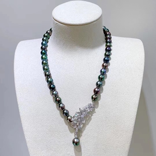 diy珍珠吊坠扣项链挂坠扣胸针胸花两用款 毛衣链锁扣手工配饰