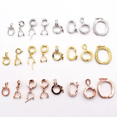 925镀银万能扣吊坠扣 双扣双开扣手链项链扣平安扣瓜子扣多款 夹扣