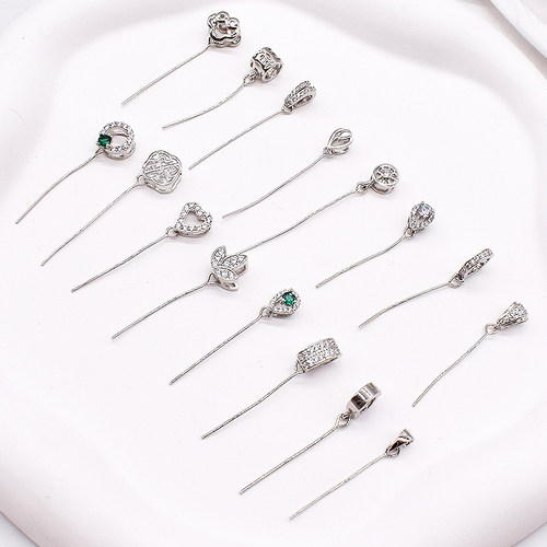 diy瓜子扣吊坠扣长针斜扣配件