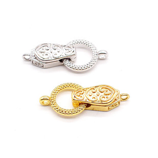 K268款 DIY首饰配件方向盘扣 镀银手链扣