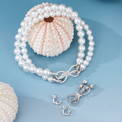 镀银手链项链扣蝴蝶结扣