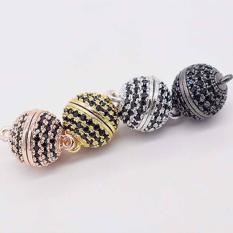 黑钻圆磁性扣子手链扣项链扣