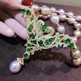 DIY首饰配件微镶 经典款双鸟流苏配件 凤凰