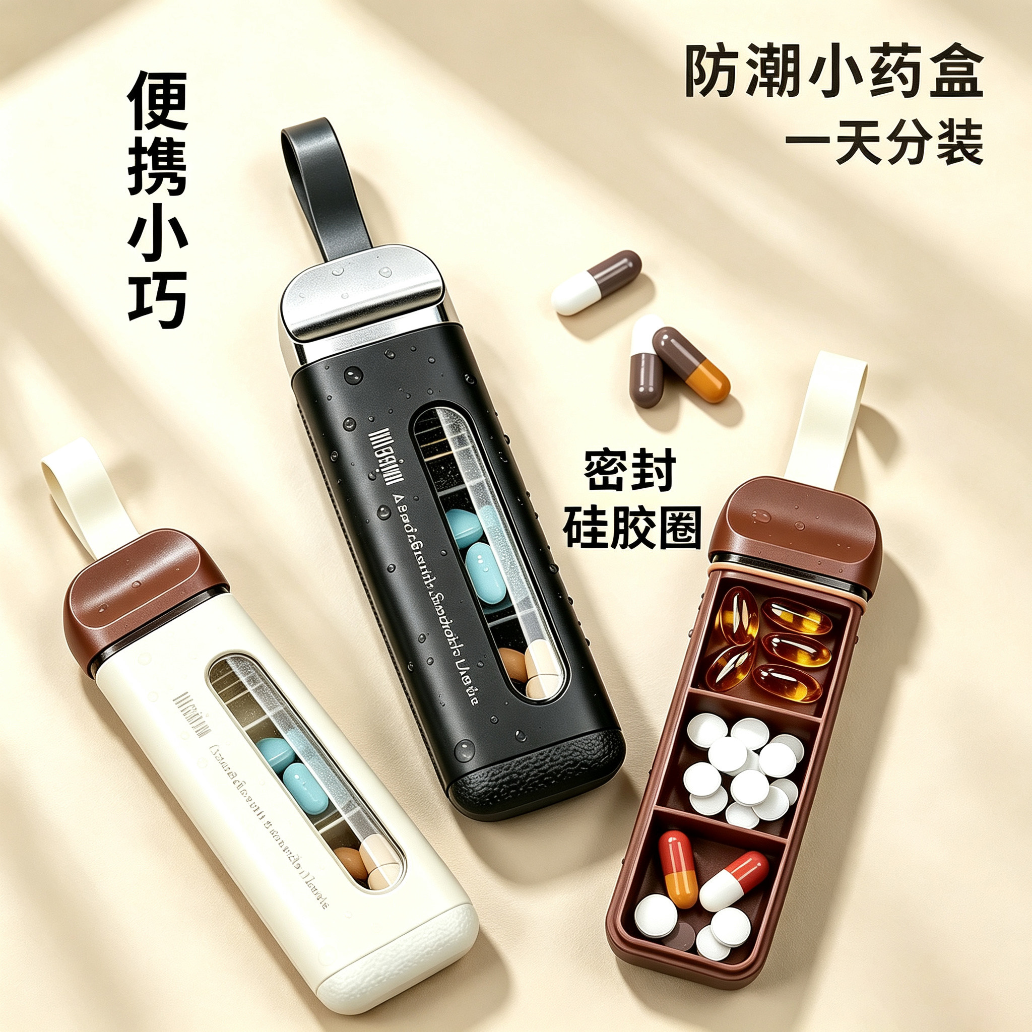 一日三餐分装小药盒小巧便携图片