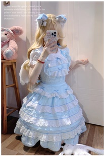 【EPOCHIC】奶油人偶 现货 正版lolita 花瓣摆段段小蛋糕纯棉jsk