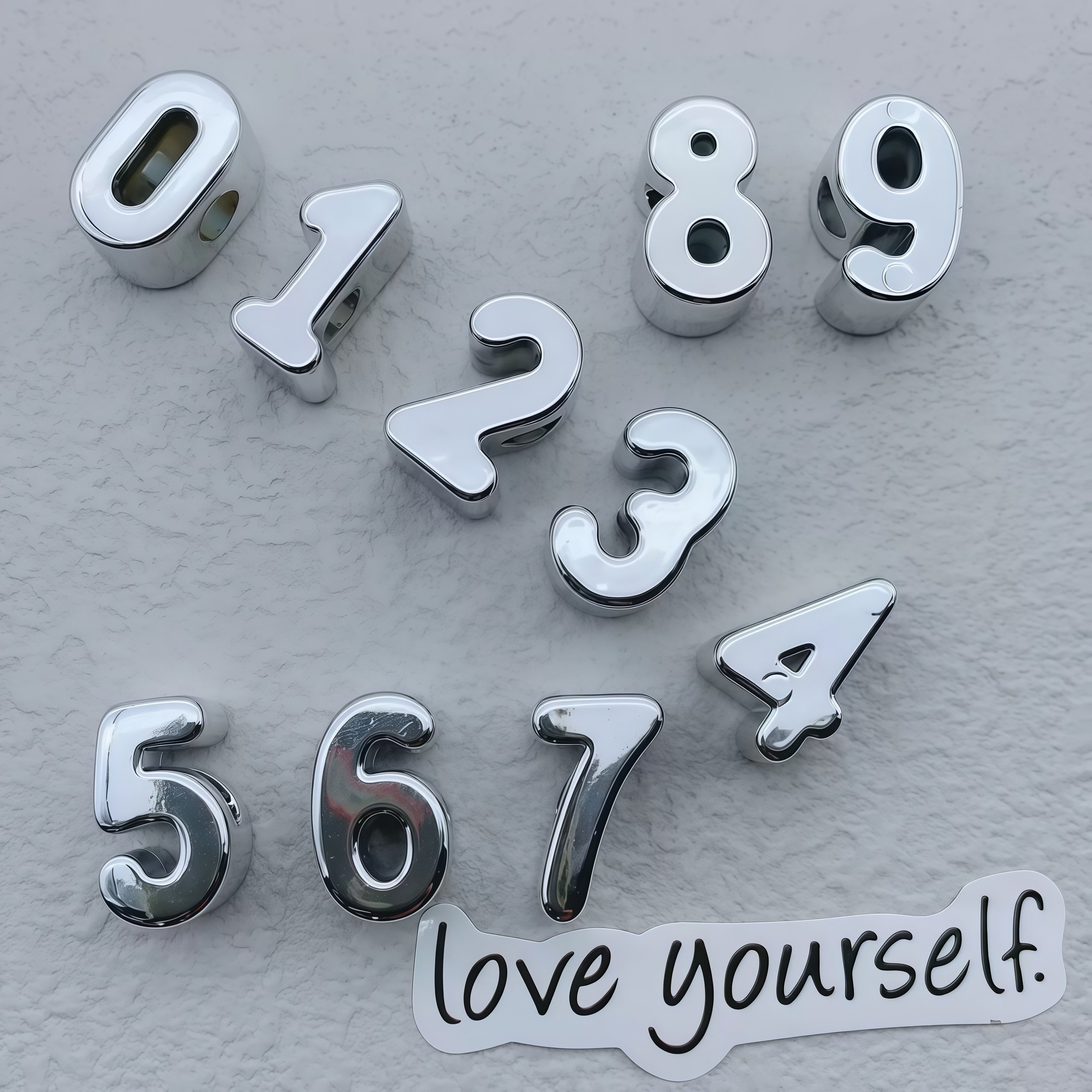 镀银亚克力0-9数字明星应援物材料生日diy包挂钥匙扣鞋扣饰品配件