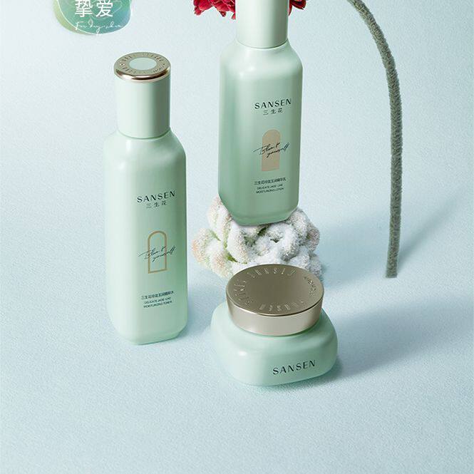 百雀羚三生花深层补水锁水保湿玲珑玉润水乳护肤套装