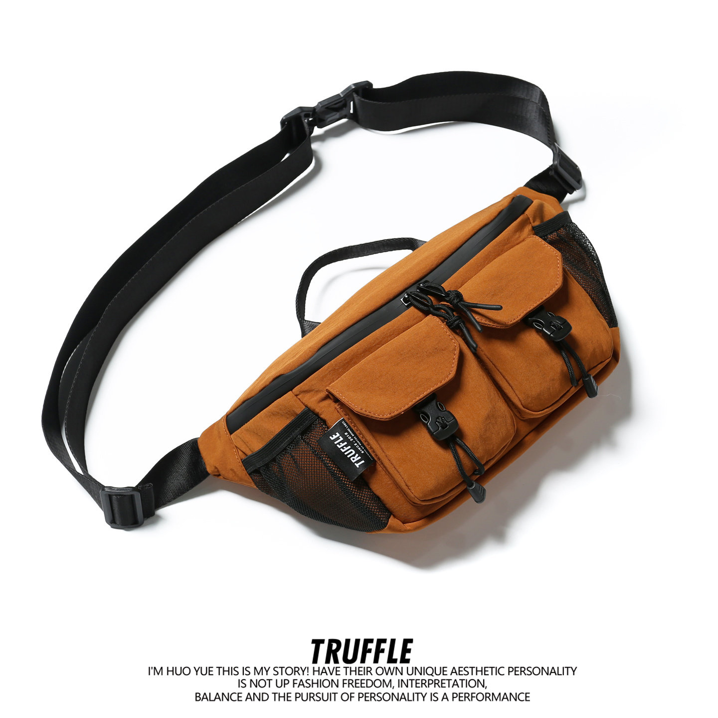 TRUFFLE机能大容量斜挎腰包图片