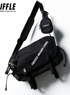 TRUFFLE机能斜挎包男士潮牌休闲挎包单肩包女学生通勤大容量包包
