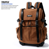 TRUFFLE防水休闲双肩包女大学生书包男初中户外2025新款 旅行背包