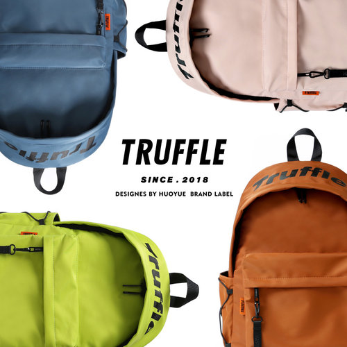 TRUFFLE休闲轻便旅行双肩包男大学生大容量初中书包女背包电脑包