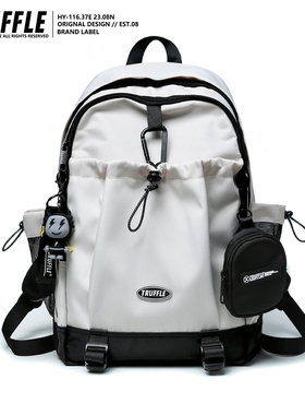 TRUFFLE潮牌双肩包男大学生书包女高中初中生大容量电脑旅行背包