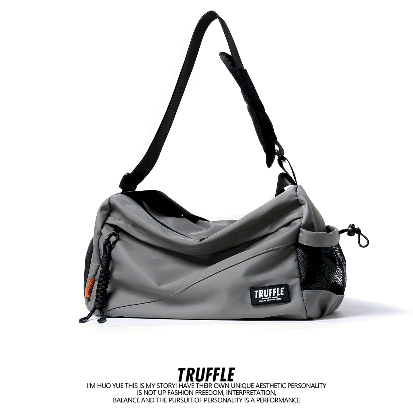 TRUFFLE2025单肩斜挎包休闲运动健身包男短途旅行包女大容量通勤