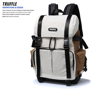 TRUFFLE户外休闲潮牌大容量旅行双肩包男学生书包登山电脑背包女