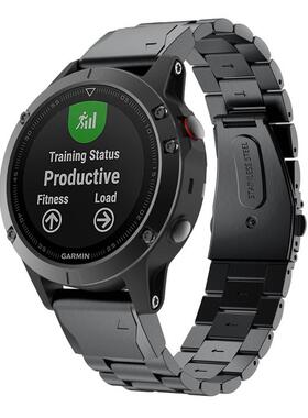 适配garmin佳明S62高尔夫智能Approach S60手表不锈钢三珠表带男