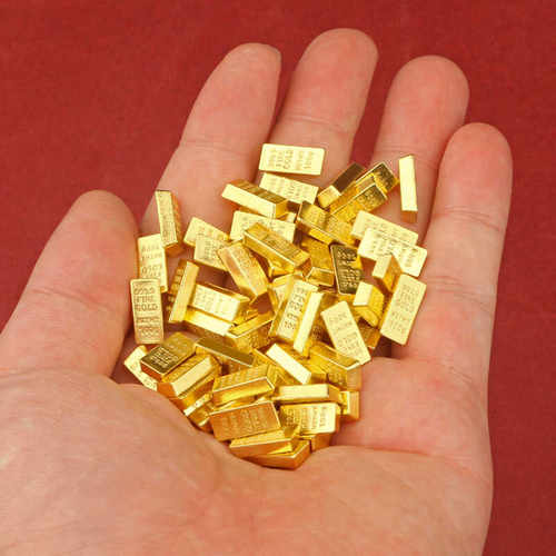创意金砖合金摆件迷你小金条招财元宝开业乔迁新婚礼品家居装饰品