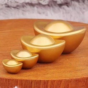 饰品金条聚宝盆配件开业乔迁礼品 宝摆件家居客厅装 特价 沙金实心元