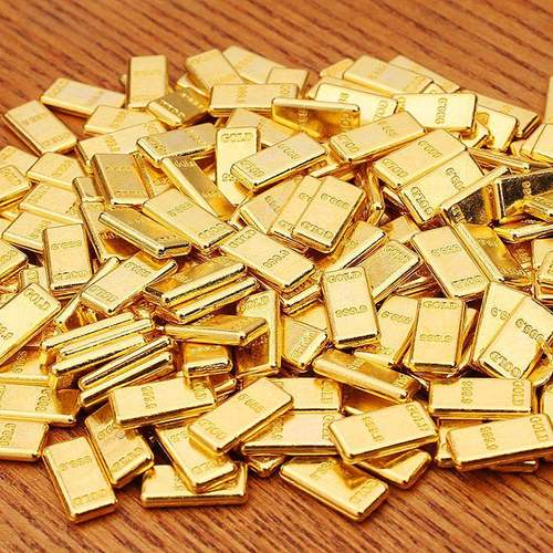 合金迷你小金条仿真道具小金块家居店铺摆件装饰金砖小礼物工艺品