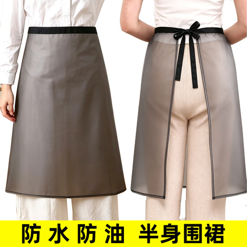 柔软防水透明半身围裙半截围裙