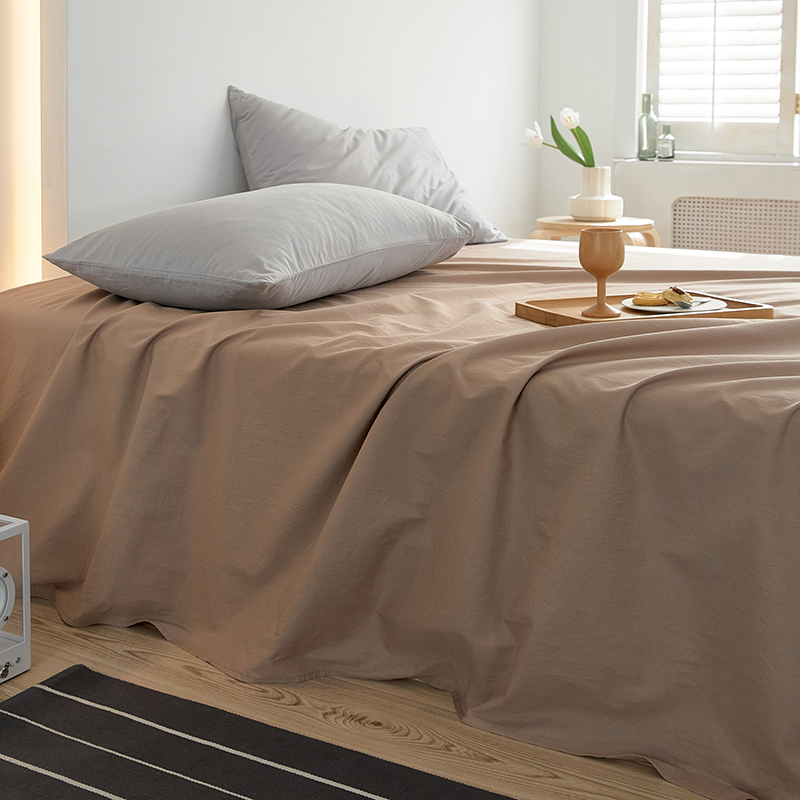 全棉床单单件日式纯色