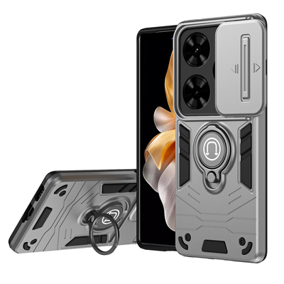 适用于传音SPARK GO 2024手机壳SPARK 20/SPARK 20C/SMART 8/HOT 40i推拉窗镜头保护指环支架机甲风防摔磁吸