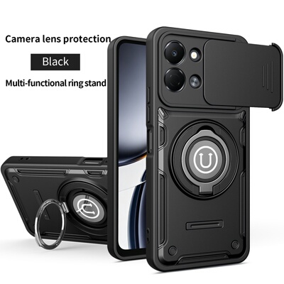 推拉窗护镜手机壳适用于TECNO SPARK GO3/POP 20旋转支架车载磁吸加厚防摔海外出口级保护壳
