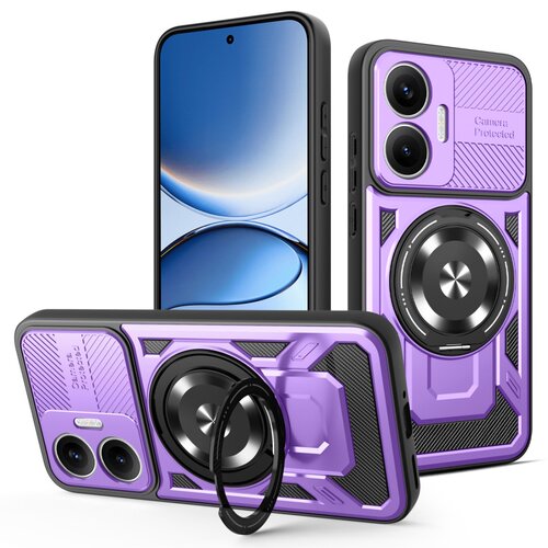 适用于红米Turbo 4 Pro 5G优甲360旋转支架手机壳小米POCO F7 5G车载磁吸无线充全包防摔二合一户外男女款