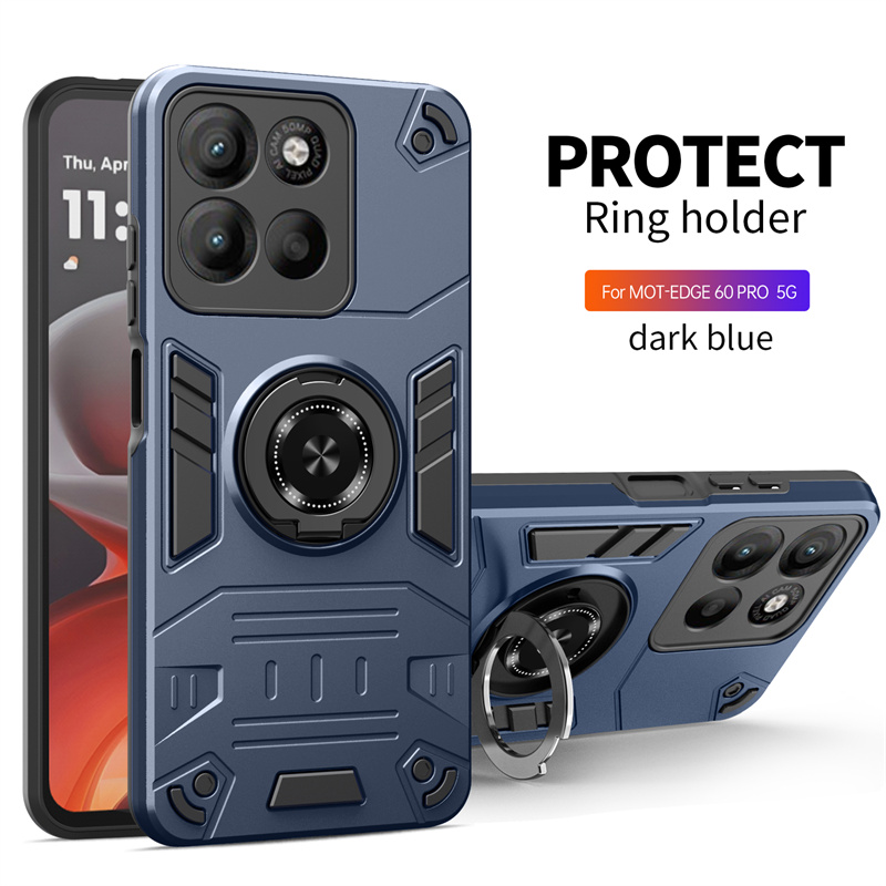 适用于Motorola MOTO EDGE 60 PRO 5G手机壳旋转指环支架加厚防摔多功能车载磁吸二合一五侠者保护套