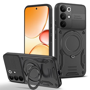 适用于真我realme C85/C85Pro手机壳realme 15旋转指环支架realme 14Pro+车载磁吸realme C75无线充二合一