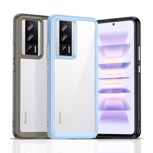 适用于小米POCO F5Pro手机壳小米POCO F5炫彩高清透明硬壳保护套防摔亚克力